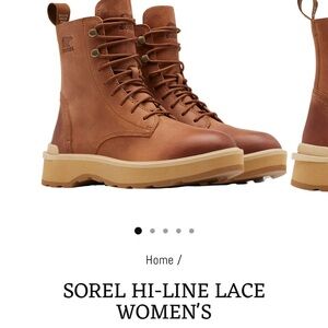 Sorel Women's Lace Up Boots - Tan size 7 like new